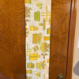 Yellow & Green Vintage Kitchen curtain valance